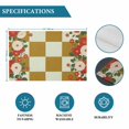 thumbnail image 6 of Yellow Plaid Placemats Set of 4, Japanese Red Floral Flowers Buffalo Checked Placemats for Dining Table, Place Mats for Kitchen Tabletop, Waterproof Wipeable Dining Table Mats Set, 6 of 9