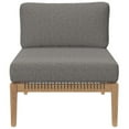 thumbnail image 5 of Lounge Sofa Middle Chair, Grey Gray Natural, Teak Wood, Outdoor Patio Balcony Cafe Bistro Garden Hospitality Restaurant, Modern Contemporary HB34226, 5 of 7