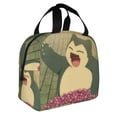 thumbnail image 2 of Snorlax Lunch Bags Insulated Lunch Box Reusable Cooler Tote Bag with Front Pocket for Women Men Adults Work Picnic Travel 8.5 x 5 x 8 inch, 2 of 3