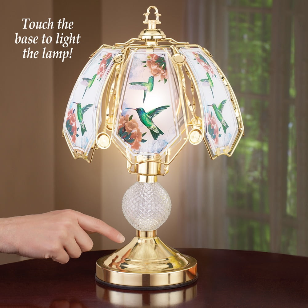 Hummingbird Touch Lamp With Gold Tone Base Com