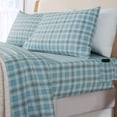 thumbnail image 6 of Enviohome 100% Cotton Sheets Twin Size Bed Set - 160 GSM Soft and Cozy Flannel Deep Pocket Bed Sheets - Green Plaid, 6 of 9