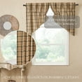 thumbnail image 4 of VHC Brands Cider Mill 4 PC Khaki Plaid Curtain Set (2 Prairie Swag 36x18 and 2 Tier 24x36), 4 of 5