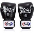 thumbnail image 4 of Guantes de boxeo Fairtex BGV1BR para muay thai, transpirables, 16 oz, negros, 4 of 5