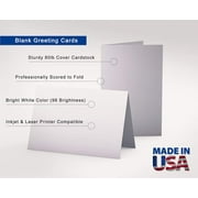 4 1/4" x 5 1/2" Heavyweight Blank White Greeting Card Sets - 20 Cards & Envelopes