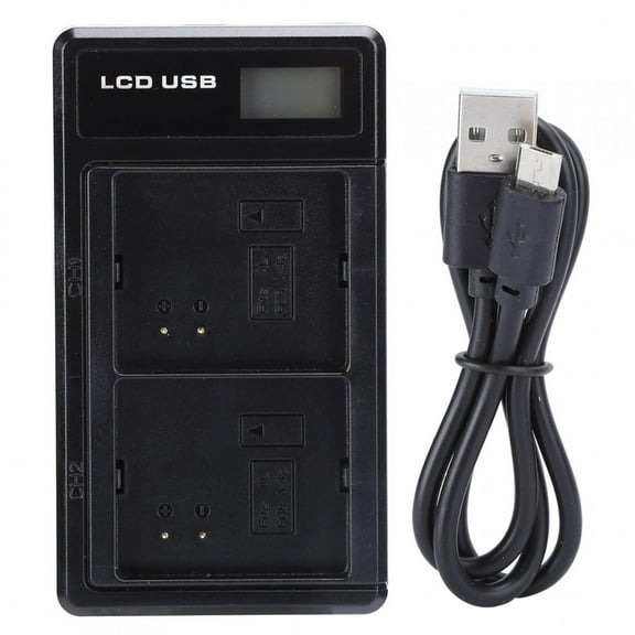 Camera Battery Dual Slots Charger with LCD Display Screen Charging Accessory for Arlo Uitra