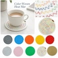 thumbnail image 2 of Cotton Woven Heat Resistant Placemat Dark Gray 7.1 Inch 1 Pack For Kitchen Dining Table, 2 of 3
