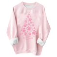 thumbnail image 1 of WEAIXIMIUNG Sweat à Demi-Zip pour Femmes 3TG Sweat de Noël pour Femmes Design Père Noël et Arbre Col Rond, 1 of 4