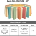 thumbnail image 2 of Boho Retro 70s Sun Round Tablecloth 60 Inch,Waterproof Heat Resistant Table Cloth Cover for Kitchen Dining Indoor Outdoor Farmhouse Decor, 2 of 6