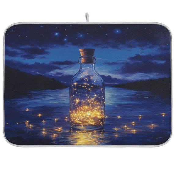 BZSMCE Dish Drying Mat Starlight in Bottle Design Drying Mats
