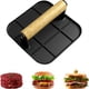 thumbnail image 2 of Prensa de Carne con de Madera Prensa de Hamburguesas Cuadrada de 6 Pulgadas Herramienta Trituradora de Hamburguesas de Aluminio Uso para Cocinar A la Parrilla y A la Plancha, 2 of 5