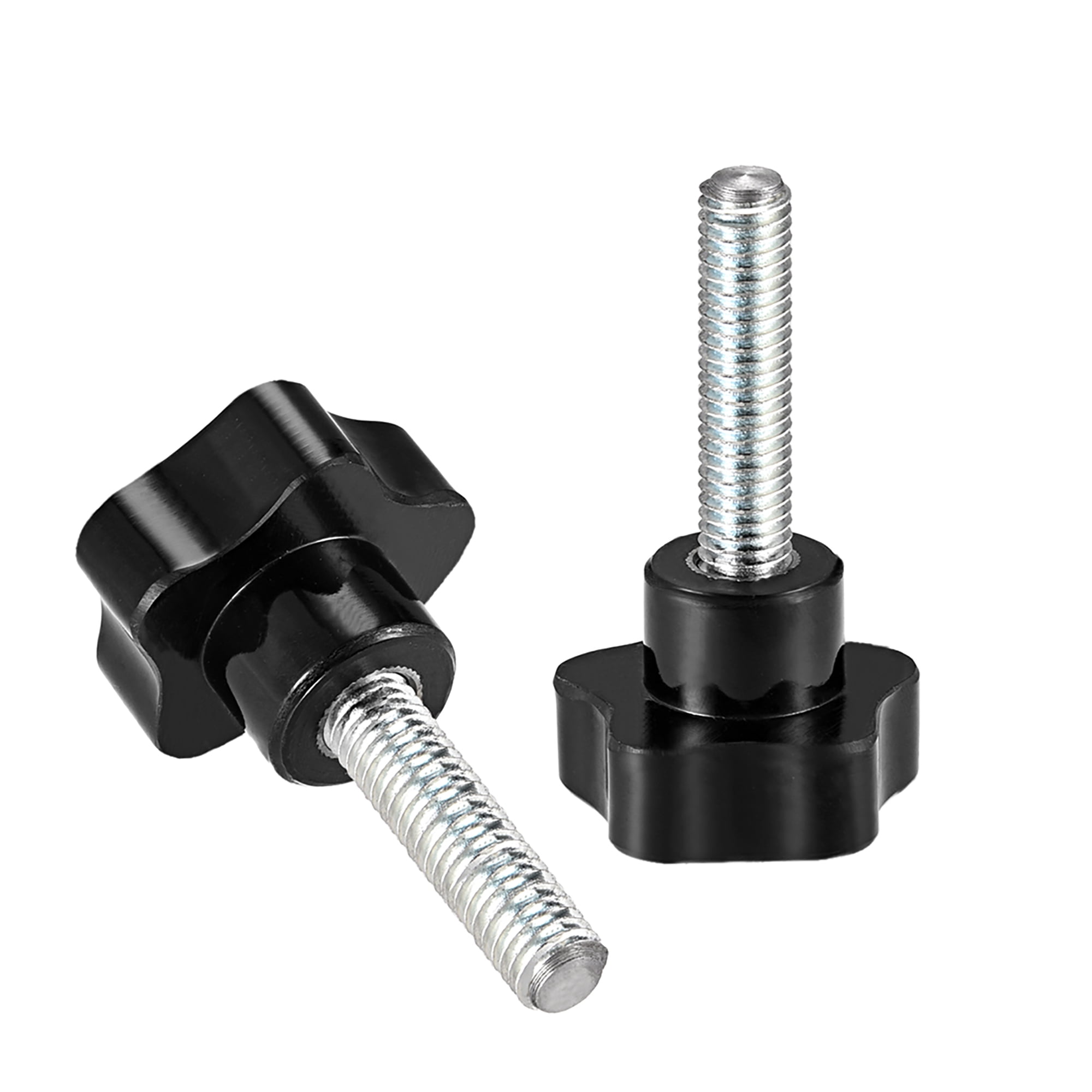 3 Pcs Star Knobs Grips M10 x 45mm Male Thread Steel Zinc Stud