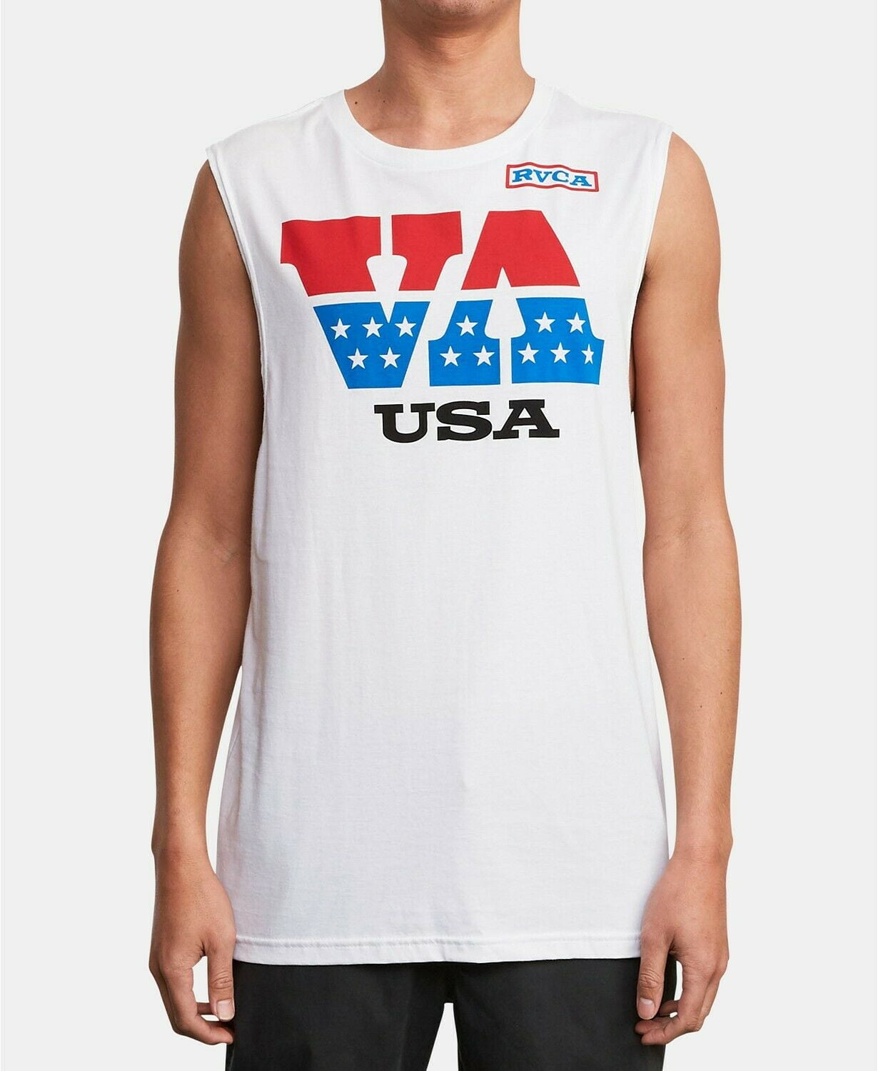 Rvca Mens Muscle Tank Top Multi Talladega Graphic Print XL Walmart