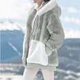 thumbnail image 3 of Patlollav Womens Fashion Zipper Long Sleeve Hooded Coats, 3 of 7