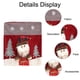 thumbnail image 4 of Funda de silla navideña con dibujos animados | Diseño 3D de Papá Noel, muñeco de nieve y alces | Funda de tela roja para silla de comedor | Decoración navideña para el hogar de 54 x 46 cm, 4 of 5