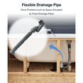 thumbnail image 7 of 2X Low Profile 1 1/2 P Trap Flexible Bathtub Shower Drain Pipe Flat P Trap Free Standing Tub Drain, 7 of 7