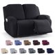 thumbnail image 1 of Nvzi Funda de sofá elástica de jacquard, funda de poliéster para sillón reclinable, fácil de instalar, lavable, protector de sofá de 2 plazas (negro), 1 of 3