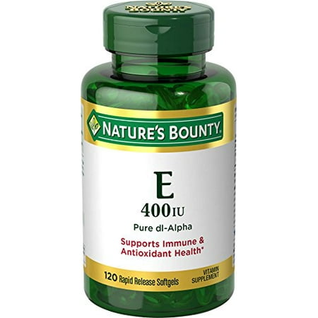2 Pack - Nature's Bounty La vitamine E 400 UI pur dl-alpha, 120 Gélules Chaque