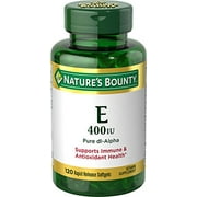2 Pack - Nature's Bounty Vitamin E 400 IU Pure dl-Alpha, 120 Softgels Each