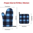 thumbnail image 3 of Kitchen Gloves Heat Insulation Pad Three Sets Of Heat Proof Waterproof Fabric Easy To Clean For Pot Cover Microwave Oven End Bowl Plate Darkslateblue Buffalo Plaid Check Tartan Scotland_1, 3 of 8