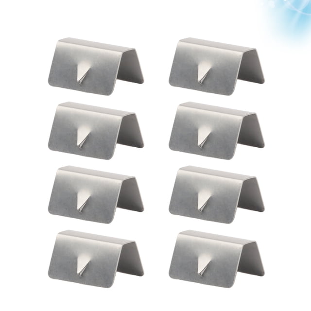 unbranded 8Ud Clips De Parabrisas En Inoxidable Para Fijar Deflectores En Autos Plata