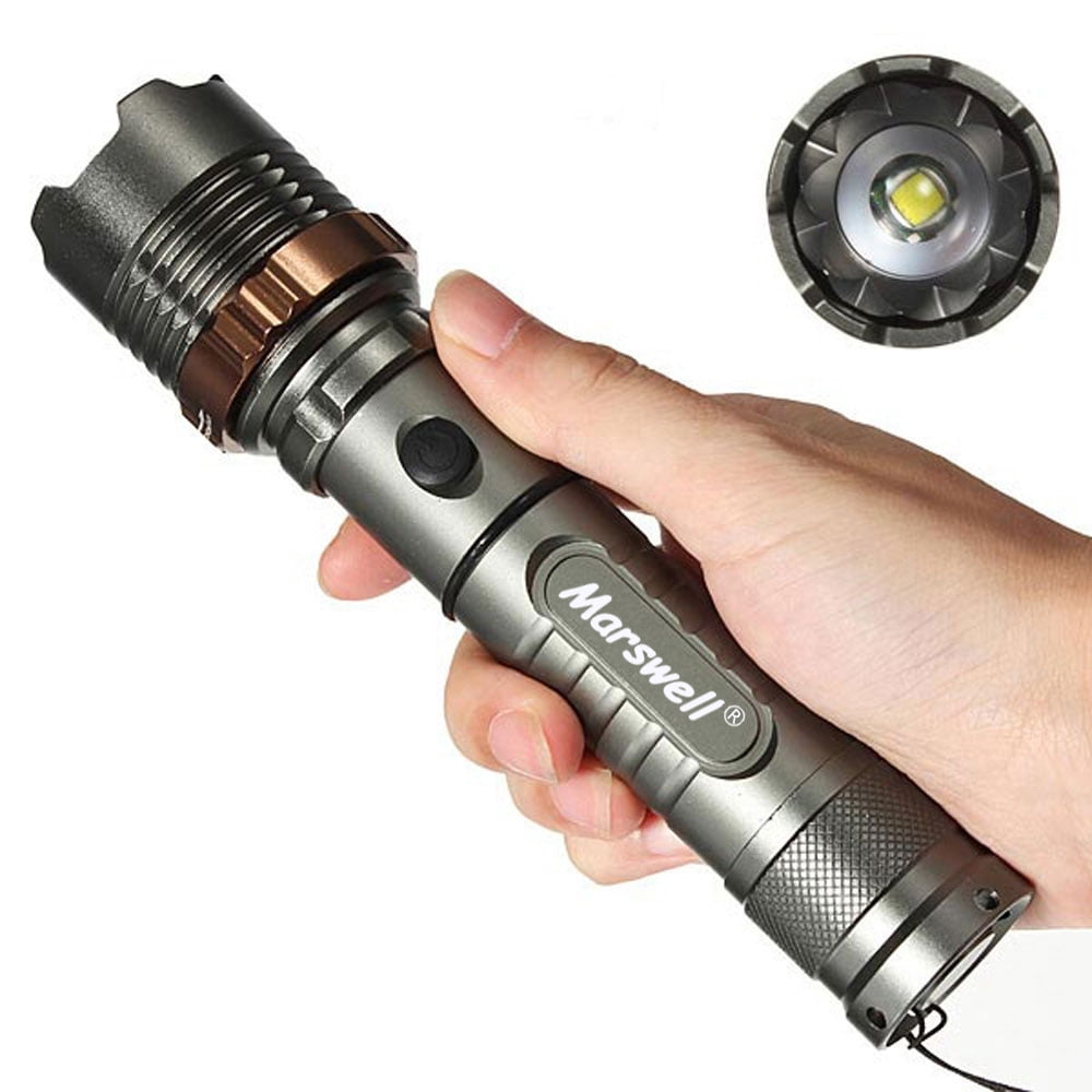 Kepooman Brightest LED Flashlight, 3-Mode Waterproof Rechargeable Flashlight with Variable Focus, High Lumen Flashlight Suit - Gray Kepooman Brightest LED Flashlight, 3-Mode Waterproof Rechargeable Flashlight with Variable Focus, High Lumen Flashlight Suit - Gray