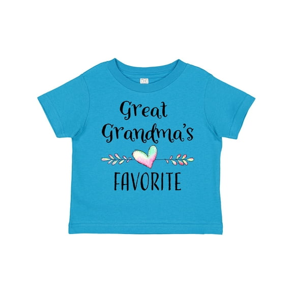 Inktastic Great Grandmas Favorite- Heart Great Grandchild Boys or Girls Toddler T-Shirt
