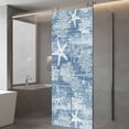 thumbnail image 3 of Haze Blue Coastal Window Privacy Film, Summer Beach Nautical Starfish Coral Vintage Static Cling UV Sun Blocking Heat Control Window Tint Day and Night, Non-Adhesive One Way Privacy Cover 23.6''x59'', 3 of 7
