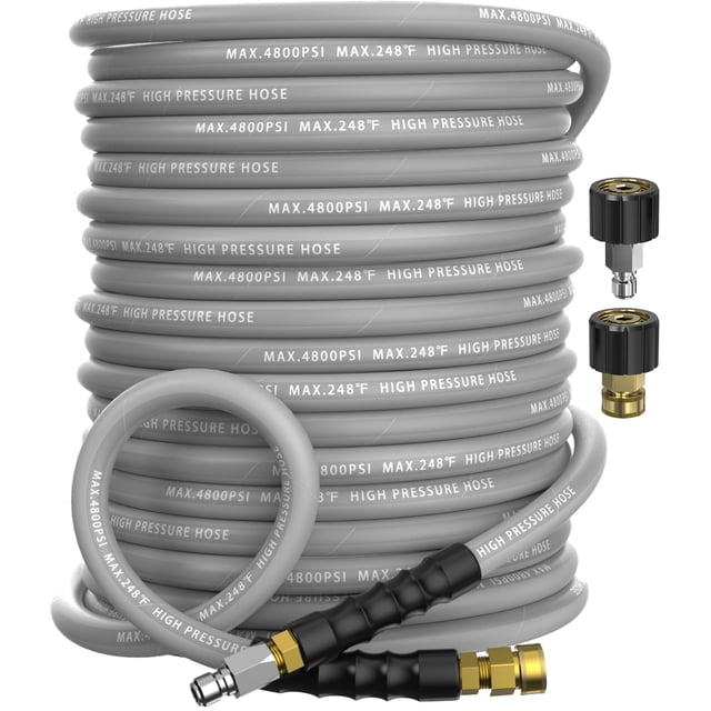 Manguera para hidrolavadora NAVOHEVEN de 30 m, 4800 PSI, resistente a torceduras