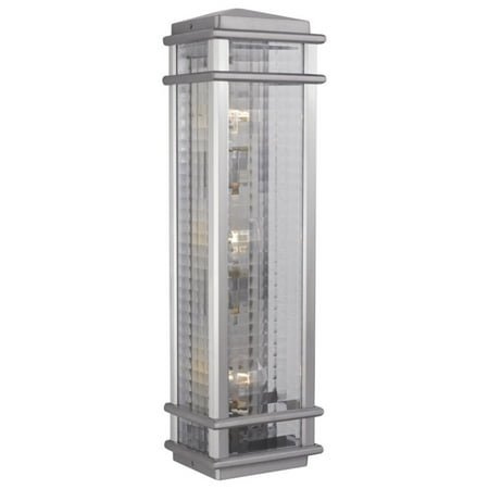 Feiss Monterey Coast Outdoor Wall Lantern - 26H in. Brushed Aluminum