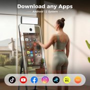 Magic Mirror Photo Booth Machine with 12MP 4K HD Camera, 32 Interactive Touchscreen,Instant Print Share Photo Booth,CHACKTOK VIP,Remote Control RGB Rlight,Perfect for Parties(Android,Flight Case)