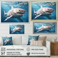 thumbnail image 4 of Designart "Mysterious Blue Ghost Of The Sea IV" Shark Floater Framed Canvas Art Print, 4 of 5