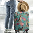 thumbnail image 2 of German Shepherd with Pioneer Flower Luggage Cover Fashion Suitcase Cover Baggage Covers Fit 25-28 Inch Luggage (Go Travel), 2 of 5