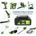 thumbnail image 4 of 2Pack Replacement Green-works 24V Lithium Battery 5.0Ah 29842 29852 29322 BAG709 BAG710 20352 22232 2508302 for Green-work 2X24V + 2Port 29862 Charger for G-24 Green-works 24V Battery, 4 of 6