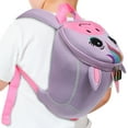 thumbnail image 1 of Emmzoe Toddler 3D Animal Backpack with Detachable Safety Harness Leash - Lightweight, Water Resistant, Adjustable - Fits Snacks, Food, Toys (Purple Unicorn), 1 of 6