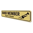thumbnail image 4 of Trumpet Player Sign, Band Member Sign, Musician Name Sign, Band Member, Instrument Sign for Music Lover Aluminum Sign - 4x18 inches, 4 of 4