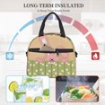 thumbnail image 6 of DouZhe Lunch Bags for Women and Men, Cute Animal Pink Rabbit Prints Reusable Portable Insulated Cooler Waterproof Lunch Tote Bag for Travel Work School Picnic, 6 of 7