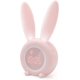 thumbnail image 1 of Reloj despertador matutino de inducción con forma de conejo lindo rosa, ajuste automático inteligente de la luz de respiración, visualización automática de hora/fecha/temperatura, voz, 1 of 5
