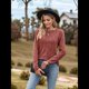 thumbnail image 4 of Blusas Elegantes e Informales de Larga para Mujer, Ropa Informal de Negocios, Suéteres Cálidos de Otoño. Rojo Ladrillo L, 4 of 9