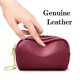thumbnail image 2 of Monedero de piel auténtica con 3 cremalleras, monedero de triple capacidad, monedero pequeño de viaje con llavero para mujer, 2 of 4