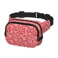 thumbnail image 2 of Fotbe Red Hibiscus Flower Cangurera Cuadrada con Estampado de Doble Capa, Bolsa de Cintura Ajustable Mini para Hombres y Mujeres, 2 of 9