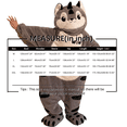 thumbnail image 3 of Onesie Adult Pajamas Cute Grey Cat Fuzzy Plush Hooded Loungewear Cosplay Cozy Oversized Gray M, 3 of 8