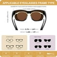 thumbnail image 3 of FEISEDY Polarized Sunglasses Fit Over Glasses Women, Fit over Glasses Sunglasses for Driving UV400 Protection B0250, 3 of 16