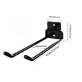 thumbnail image 3 of Gallickan Black Metal Wall Mount Double Hook Hanger Heavy Duty Storage Rack for Bikes Tools Ladders Garage Organization, 3 of 7