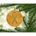 thumbnail image 2 of Carolines Treasures AN1209CO1 Gold Ribbon for Childhood Cancers Awareness Ceramic Ornament  3 in multicolor, 2 of 3