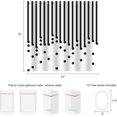 thumbnail image 6 of Black and White Shower Curtain Fabric Shower Curtain for Bathroom Modern Black Striped Shower Curtain Summer Water Repellent in Bath 72x72 inches Shower Curtains Set with Hooks, 6 of 6