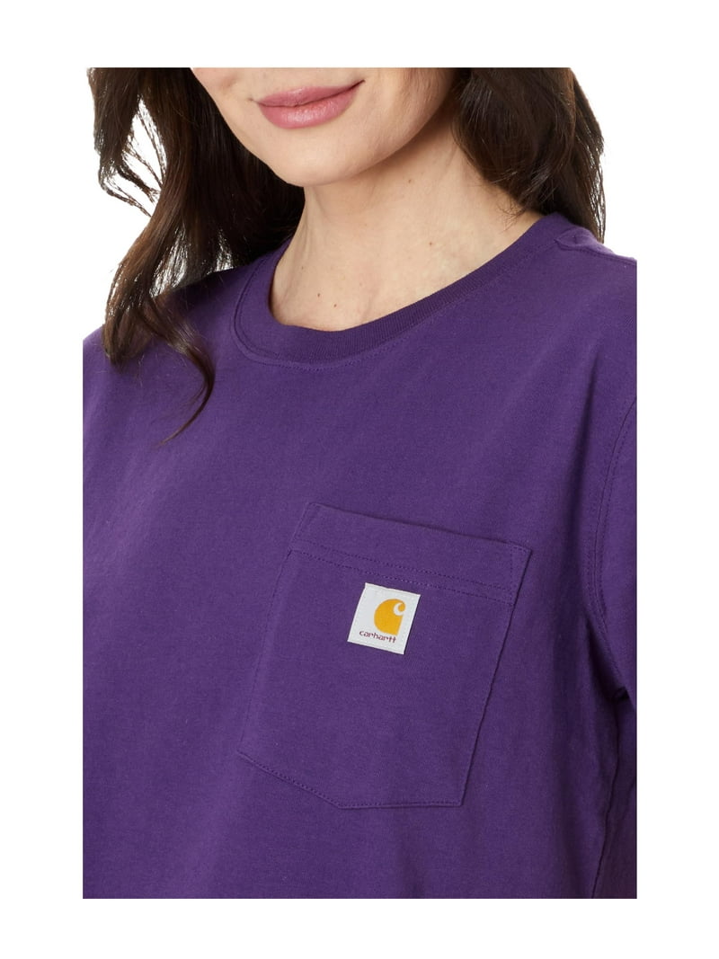 (取寄) カーハート レディース WK87 ワークウェア ポケット ショート スリーブ Tシャツ Carhartt women WK87 Workwear Pocket Short Sleeve T-Shirt Black Carhartt Women's WK87 Short Sleeve Pocket T-Shirt - Heather