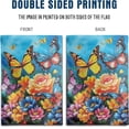 thumbnail image 5 of Summer Garden Flags 12x18 Double Sided Spring Butterfly Garden Flag Flower Welcome Flags for Outside Floral Yard Flags Outdoor Front Porch Decor, 5 of 6