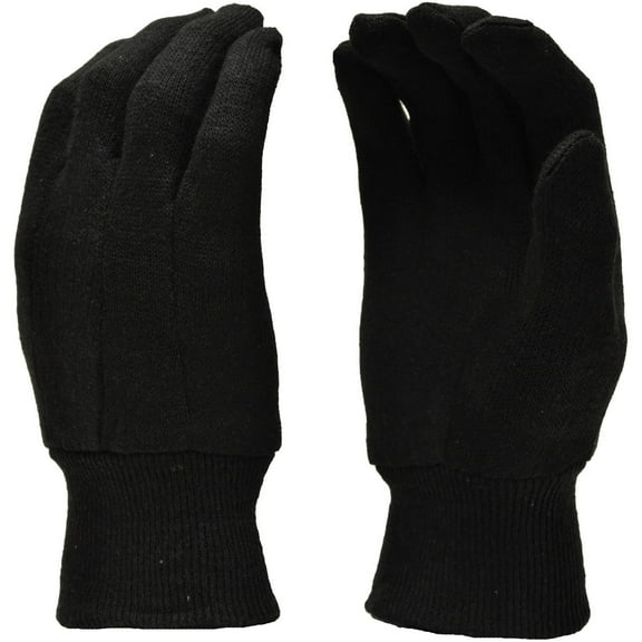 G & F Products 9 oz Brown Jersey Gloves, Large, 12 Pairs