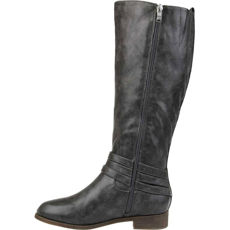 Grey extra wide shop calf boots