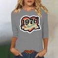 thumbnail image 2 of Lumosvexa Summer Womens Casual T-Shirt for Women Plain Short Sleeved Shirt Tops Crew Neck T-Shirt Gray Size 2XL, 2 of 5